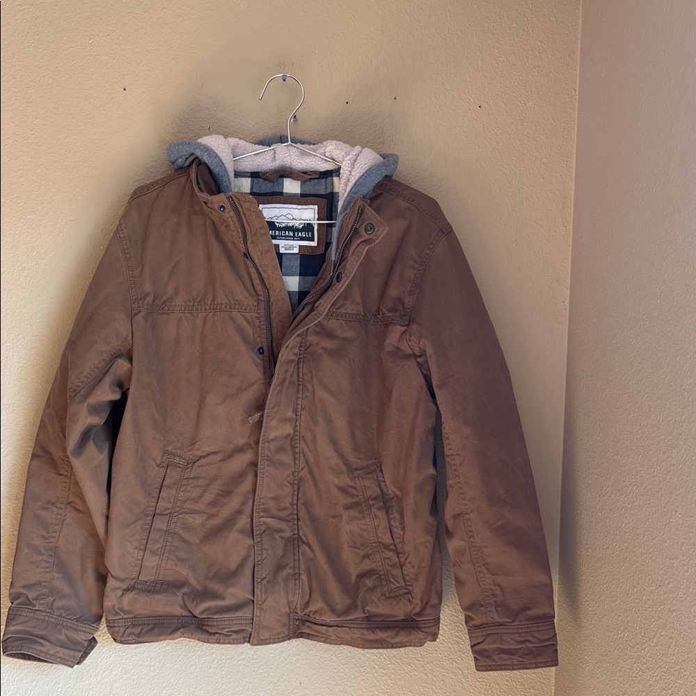 American‎ Eagle Coat Hooded Lined S